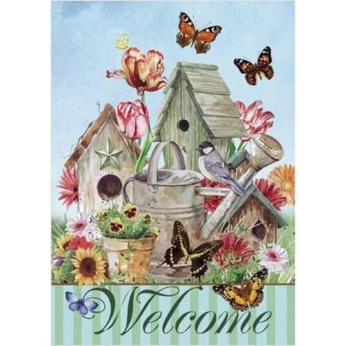 Dpsprue Full Square/Round 5D Diy Diamond Painting Cross Stitch Christmas Bird House Butterfly Diamond 3D Embroidery Mosaic Gift