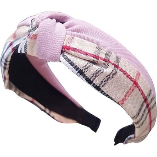1PC Bow Knot Hairband Women Vintage Twist Hairban Soft Cotton Comfortable Sweet Simple Girls Cloth Cross Solid Headband Gifts