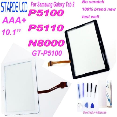 New 10.1'' inch for Samsung Galaxy Tab 2 GT-P5100 P5100 P5110 P5113 N8000 Touch Screen Glass Panel Digitizer Replacement