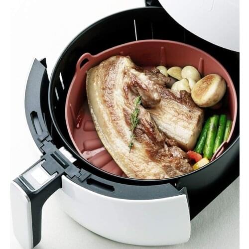 Air Fryer Silicone Pot Multifunctional Air Fryers Oven Accessories Bread Fried Chicken Pizza Basket Baking Tray Baking Dishes VC