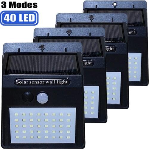 40 LED Solar Light PIR Motion Sensor Solar Garden Light Waterproof Outdoor Energy Saving Street Yard Path Home Lamp
