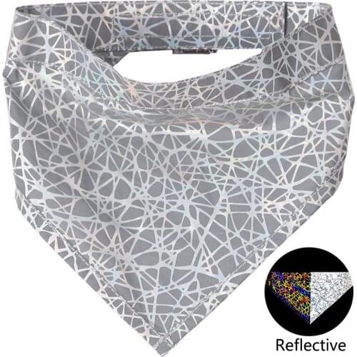 Pet Reflective Bandana High Visibility Dog Scarf Colorful Safety Neckerchief for Dogs Cats Pet Accessories Dog Scarf Dog Bow