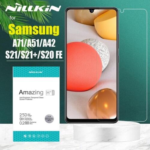 Nillkin Tempered Glass for Samsung S21 Plus S20 FE 5G 9H Hard Safety Screen Protector for Galaxy A72 A52 A42 A32 A12 A71 A51