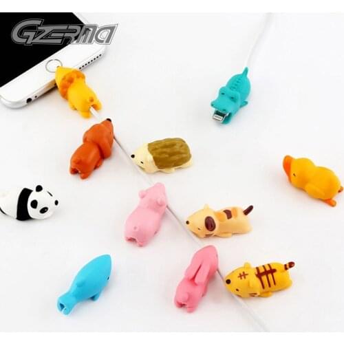 10 Pieces Anti-break Animal Bites Cable Protector Cord Cable Data Line Protector Compatible With iPhone Samsung Android Charger