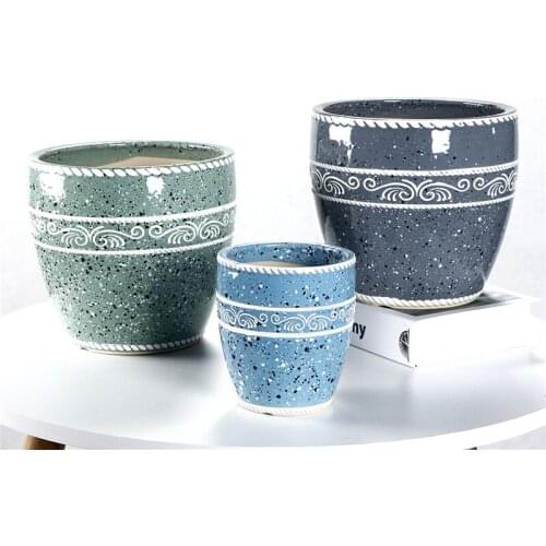 Flowerpot Ceramic Simple Chinese Style Creative Personality Household Green Radish Orchid Succulent Desktop Potted Plant