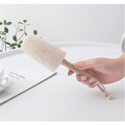 1PC Loofah Cup Brush Kitchen Cleaning Tool Loofah Brush For Wineglass Bottle Coffe Tea Glass Cup Shower/Bathing Brushes