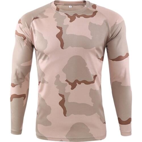 13 Colors LS Shirt For Men Camouflage Colors Polyester T-shirt
