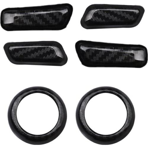 2018 For Volvo XC60 Car Seat Adjustment Switch Decoration Cover Trim ABS Carbon Fiber Auto Interior Accessories Styling Sticker