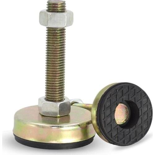 4PCS/LOT Color-zinc Plated Base Diameter 35MM*M8/M10 Fixed Articulated Leveling Foot With Antislip Pad Fixed Foot Cups