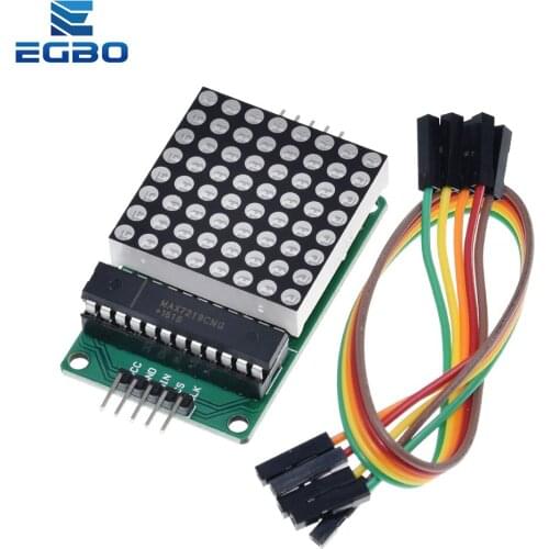 8x8 8*8 MAX7219 Dot Led Matrix Module MCU LED Display Control Module For Arduino 5V Interface Module Output Input Common Cathode