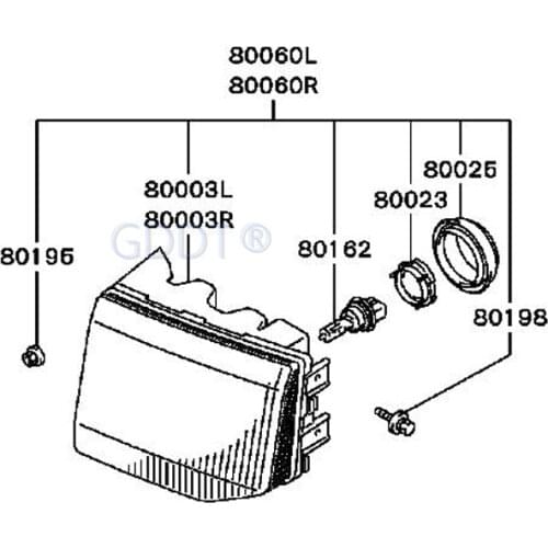 1 Piece Organic Glass Acrylic 1989-1999 V32 V33 Head Lamp Cover for Pajero V31 V43 Headlight Surface for Montero MB831065