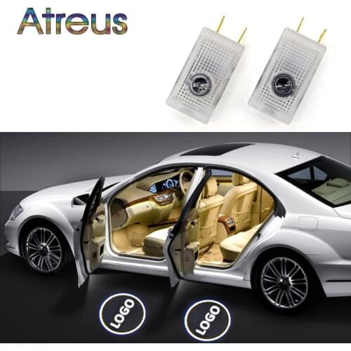 Atreus 1Pair LED Courtesy Lights 12V Car door welcome lamp Projector Logo Shadow Car-styling For Opel Insignia car accessories
