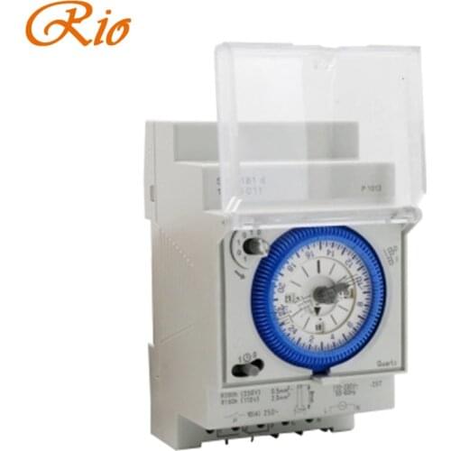 Free Shipping Analog Mechanical Timer Switch 110V-220V 24 hours Daily Programmable 15min Setting Time Switch Relay SUL181D Hot