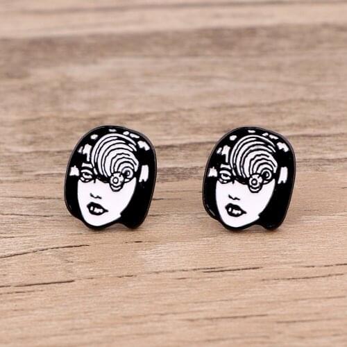 BG1138 Horror Anime Earrings Ear Studs Earrings for Women Girls Jewelry Enamel Earring Female Cartoon Earrings