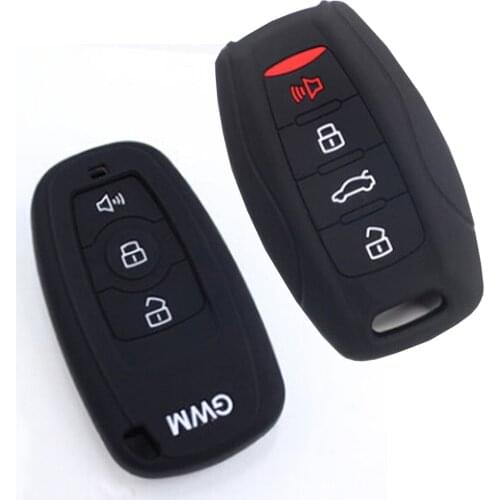 Car Key Case Silicone Cover for Great Wall HAVAL H2 H6 H7 H8 H9 H2S M6 C50 3 Buttons
