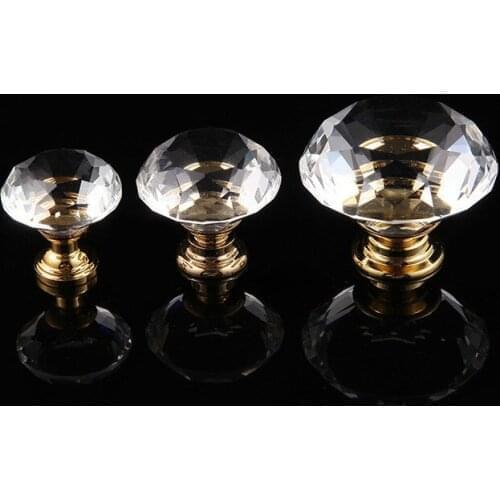 JD 10PCS Hole Handle Shoes Cabinet Door Crystal Glass Luxury Furniture & Knobs Modern Wardrobe