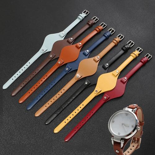Solft leather watch band for Fossil Watch ES4119 3077 2830 3060 Ladies Genuine Leather Watch Band small size 8mm