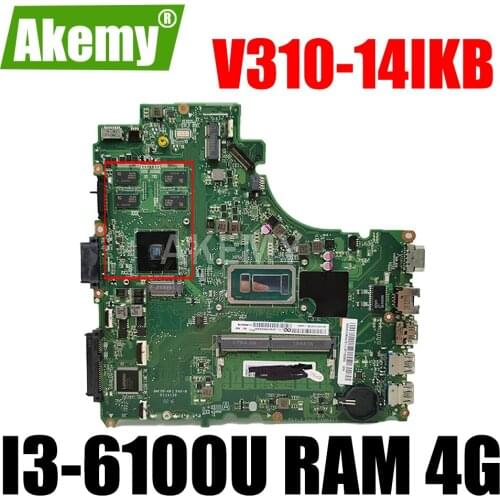 DA0LV6MB6F0 for Lenovo V310-14IKB V510-14IKB V310-14ISK E42-80 Laptop motherboard With I3-6100U RAM 4G 100% fully tested