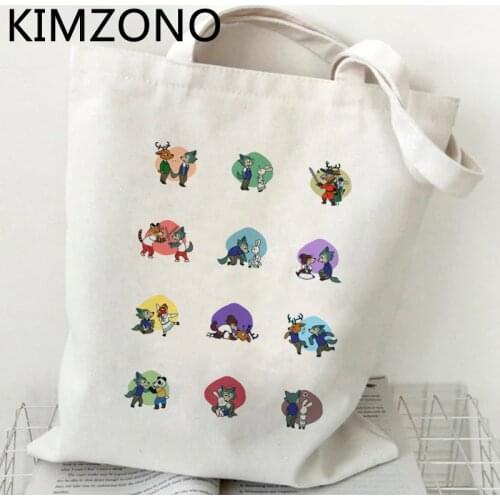 Beastars shopping bag reusable jute bag recycle bag bolsa shopper tote bag woven jute cloth tote sacolas