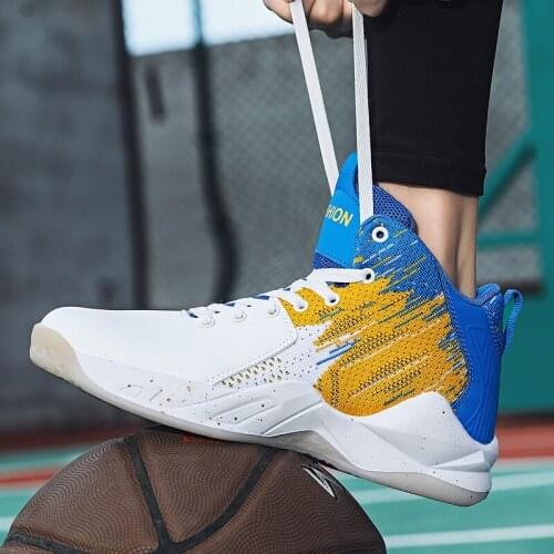 Mens Retro Basketball Shoes Comfortable High-top Basketball Sneakers Lace-up Sports Gym Ankle Boots Shoes Zapatillas De Hombre