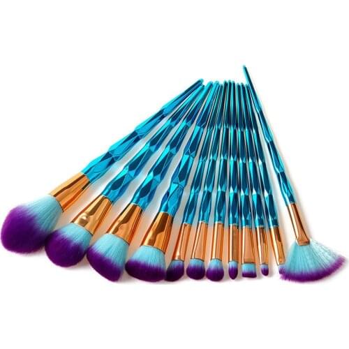 Diamond Handle Makeup Brushes Set Foundation cosmeitic Blending Brush Powder Blush Eyeshadow Eyebrow Brushes Beauty Make Up Tool