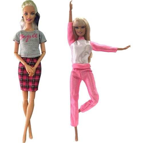 NK Two Set Doll Dress Beautiful Handmade Party ClothesTop Fashion Dress For Barbie Noble Doll Best Child Girls'Gift 037B 4X