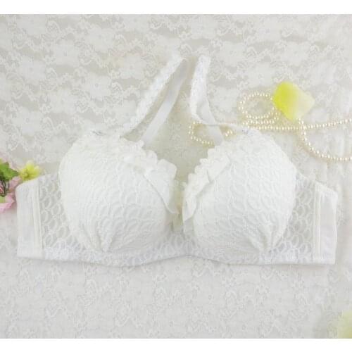 New thin cup bra small chest girls cute Japanese sweet cotton lace Miss Xia Ji student underwear bra 6812