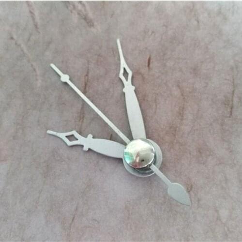 Wholesale 50SETS Clock Quartz Silvery Metal Clock Hands DIY Repair Wall Clock Accessories