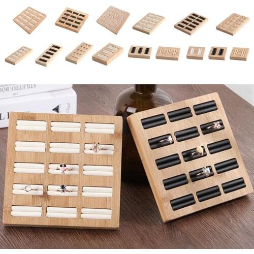 15 Slots Ring Earrings Studs Tray Showcase Display Jewelry Organizer