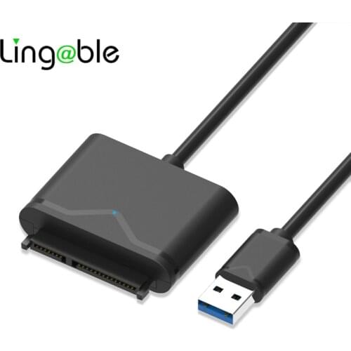 Lingable SATA to USB Cable Adapter With UASP USB 3.0 to Sata Converter for Samsung Seagate WD 2.5 3.5 HDD SSD Hard Disk USB Sata