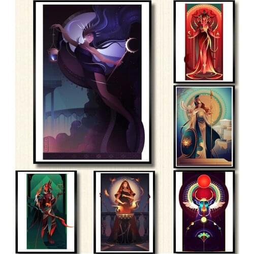 Ancient Egypt Posters Goddess of Egypt Canvas Painting Abstract Wall Art Print Modern Picture For Living Room On Wall Home Decor