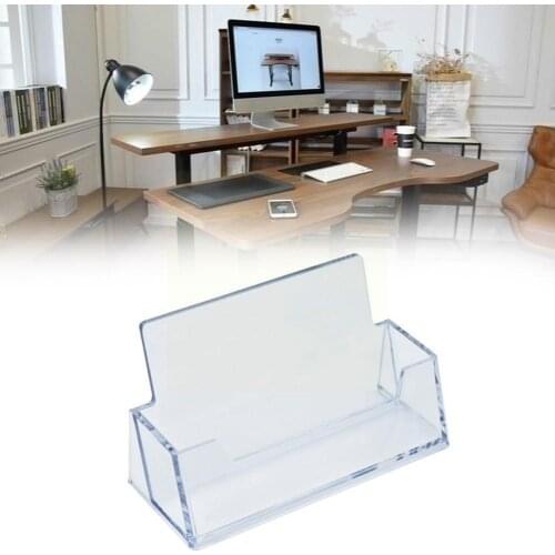 1 Pcs Clear Desk Shelf Box Storage Display Stand Acrylic Holder Card Transparent Desktop Business Plastic C3A6