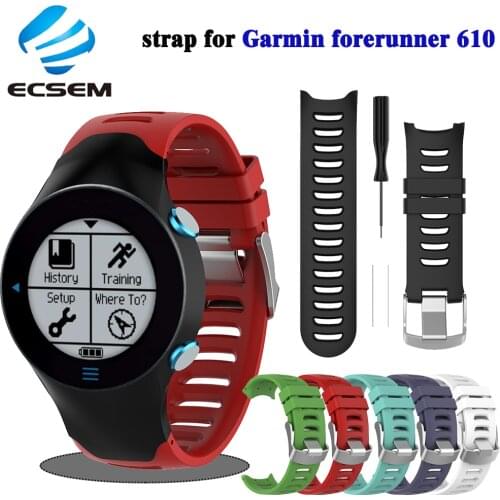 Wrist strap for Garmin forerunner 610 watch accessories replacement wristband for forerunner 610 bracelet wrist loop silicone