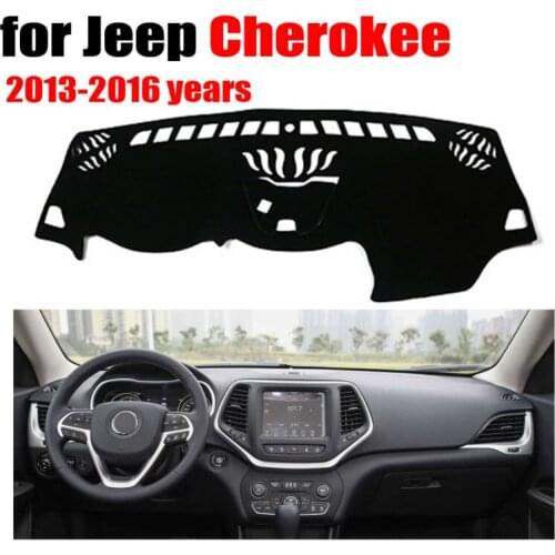 RKAC Car dashboard covers mat for Jeep Cherokee 2013-2016 years Left hand drive protector car dashboard Anti-cracking