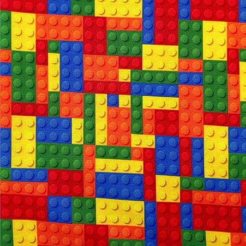 Assembling building blocks Cotton Fabric Sewing Quilting Patchwork Needlework Handmade DIY Boys shirt clothes bedding materials