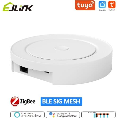Tuya Zigbee Bridge BLE Mesh Gateway Smart Home Multi Mode 2 in 1 Support Wifi RJ45 Connection Zigbee Hub Works with Alexa