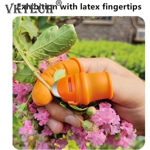 Silicone Thumb Knife Finger Protector Vegetable Harvesting Knife Garden Plant Metal Blade Scissors Separator Cutting Rings