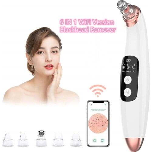 Visible Face Nose Blackhead Remover Electric USB WiFi Camera Pimple Sucker Facial Pore Vacuum Cleaner LED Display Skin Care Tool