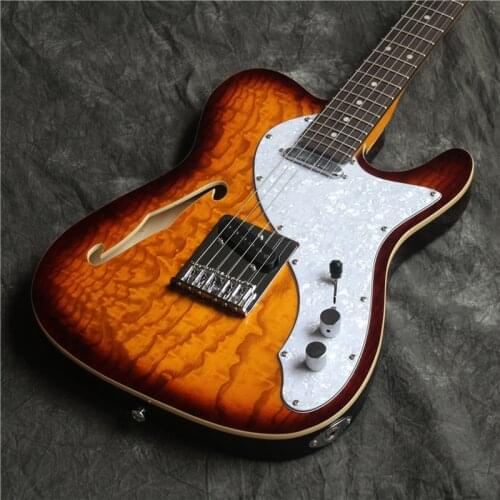 High quality F hole electric guitar, ready in store, immediately shipping