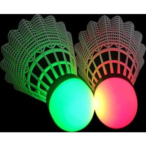High Quality Plastic Colorful Indoor Led Lighting Badminton Ball Nylon Shuttlecock for Adult and Child