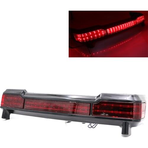 Retro Black Motorcycle LED Tail Light for Harley Glide Harley-Davidson Touring 2012-2015 DC 12V Moto Red Back Signal Lights