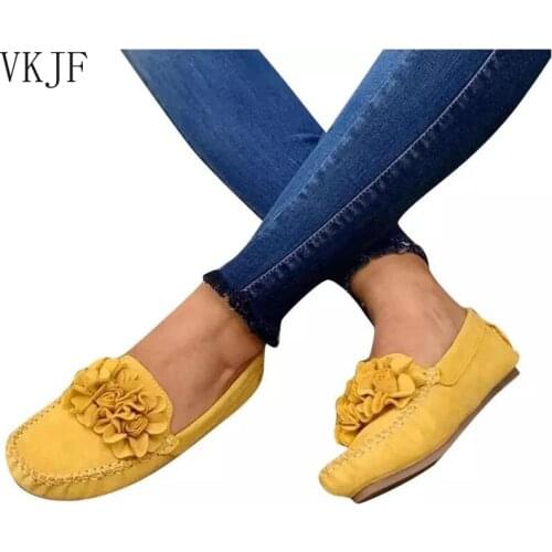Women Shoes 2021 Handmade Ethnic Women Flats Leather Shoes Flat Flower Moccasins Soft Bottom Loafers Slip on Ladies Shoes Loafer