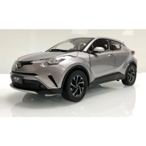 1:18 Diecast Model for Toyota IZOA C-HR 2017 Silver Alloy Toy Car Miniature Collection Gifts CHR C HR