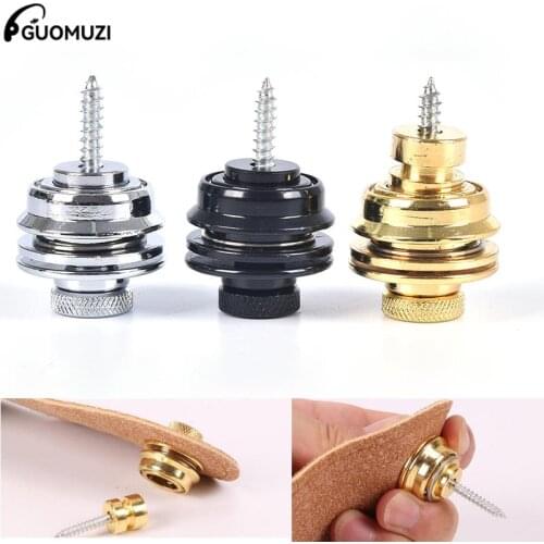 2Pcs Guitar / Bass Strap Lock Strap Lock Straplock Button Silver/Gold/Black Guitar Parts Accessories New