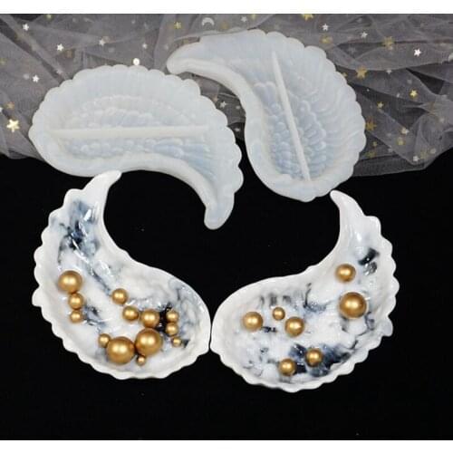 1PCS Super DIY Jewelry Making Mold Wing storage tray Silicone Mold Pendants Jewelry Dish Making Epoxy Resin UV Resin