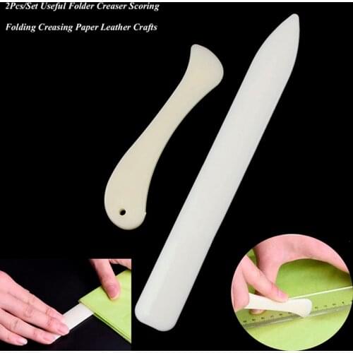 2Pcs Bone Folder Craft Tools Leather Scoring Folding Creasing Paper Accessory