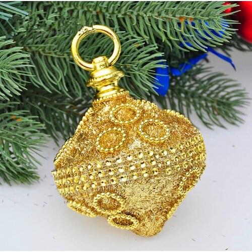 3pcs/lot Christmas balls Onion-shaped ornaments luxury Christmas sticky foam ball Home Wedding Hanging Supplies