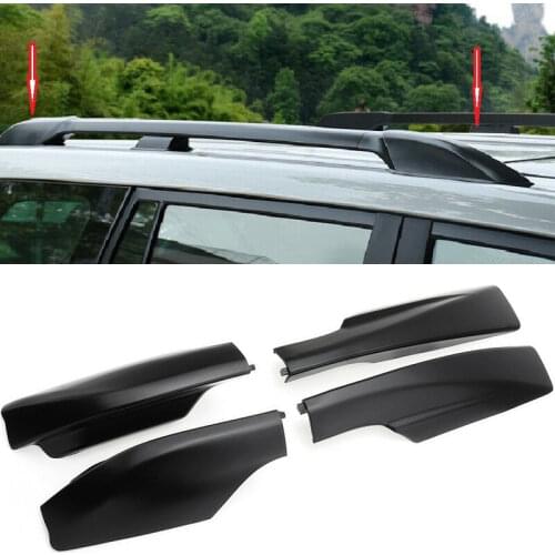 4pcs Black ABS Roof Rack Rail End Cap Replace Protective Cover Decor For Toyota RAV4 XA30 2006 2007 2008 2009 2010 2012