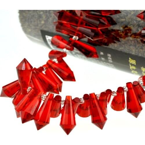 Free Shipping! Wholesale 100pcs/lot 8x20mm AAA Top Quality Red color loose Crystal Teardrop Beads Cute Necklace DIY Beads