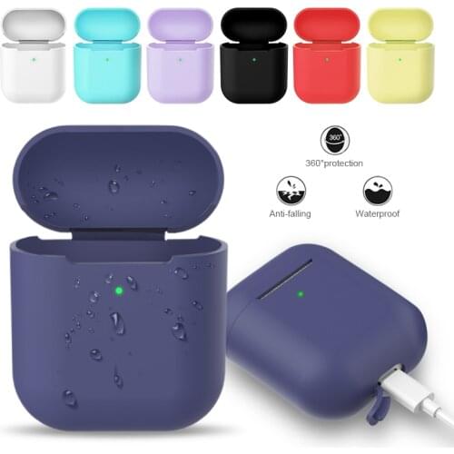 Earphone Case For Apple AirPods 2 Soft Silicone Cover Wireless Bluetooth Headphone Protective Case For Air Pods Case